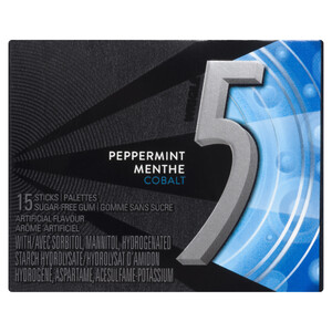 5 Cobalt Sugar Free Gum Peppermint 15 Sticks