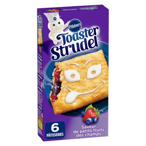 Pillsbury Toaster Strudel Breakfast Pastries Wildberry 6 Pack 326 g