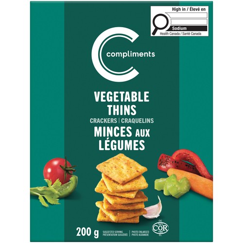 Compliments Crackers Fire Roasted Vegetable Thins 200 g