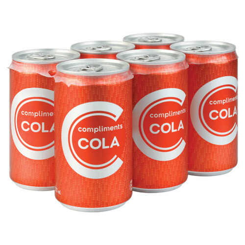 Compliments Soft Drink Cola 6 x 222 ml (cans)