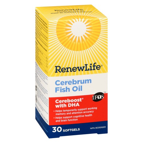 Renew Life Cerebrum Fish Oil Softgels 30 Count