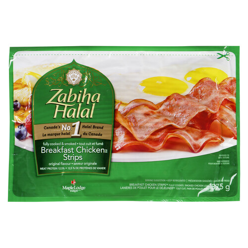 Zabiha Halal Original Smoked Breakfast Chicken Strips 375 g