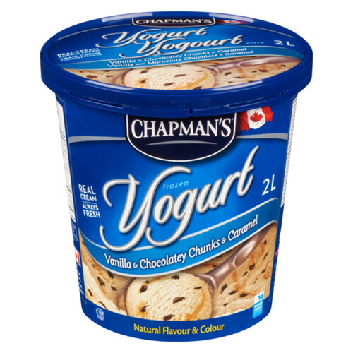 Chapman's Frozen Yogurt Vanilla & Chocolatey Chunks & Caramel 2 L