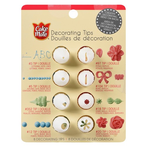 Cake Mate Decorator Tips 8ct