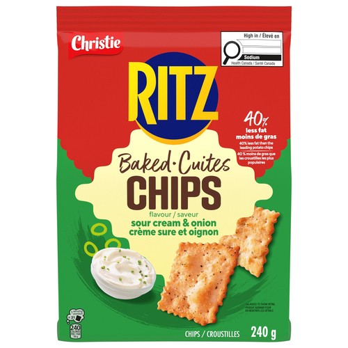 Ritz Baked Chips Sour Cream & Onion 240 g
