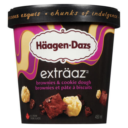 HaagenDazs Extraaz Ice Cream Brownies & Cookie Dough 450 ml Voilà