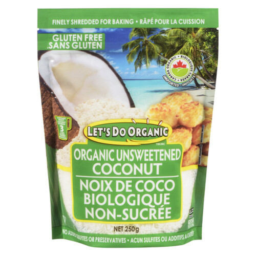 Let's Do Organic Gluten Free Shredded Coconut Unsweetened  250 g