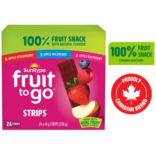 SunRype Fruit To Go 100% Fruit Snack Pack 24 x 14 g