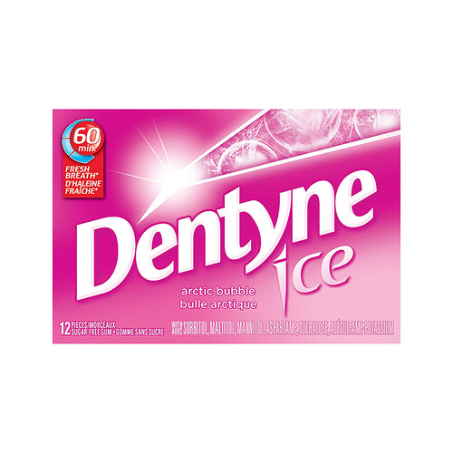 Dentyne Ice Sugar Free Gum Arctic Bubble 12 Pieces EA