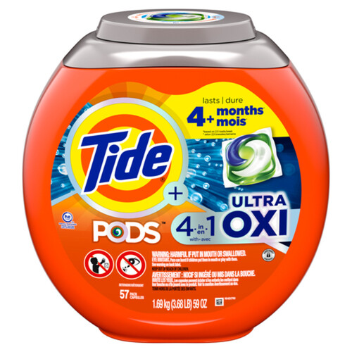 Tide Laundry Detergent Pods Ultra Oxi 57 Pacs 1.67 kg