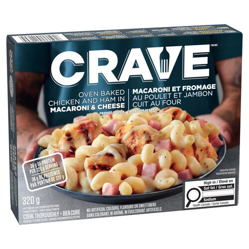 Crave Frozen Oven Baked Chicken And Ham In Macaroni & Cheese 320 g