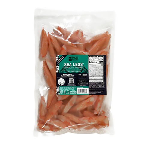 Louis Kemp Frozen Sea Legs Seafood Imitation Crabmeat Surimi 907 g
