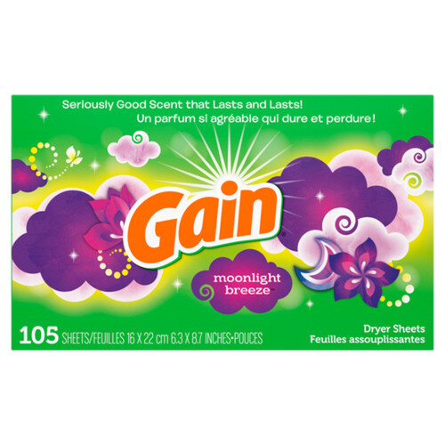 Gain Fabric Softener Sheets Moonlight Breeze 105 EA