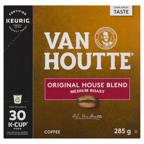 Van Houtte Coffee Pods Original House Blend Medium Roast 30 K-Cups 285 g