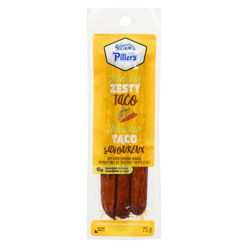 Piller's Dry Cured Sausage Snacks Mucho Zesty Taco 75 g