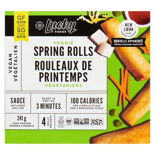 Lucky Gluten-Free Frozen Spring Rolls Veggie Original 241 g