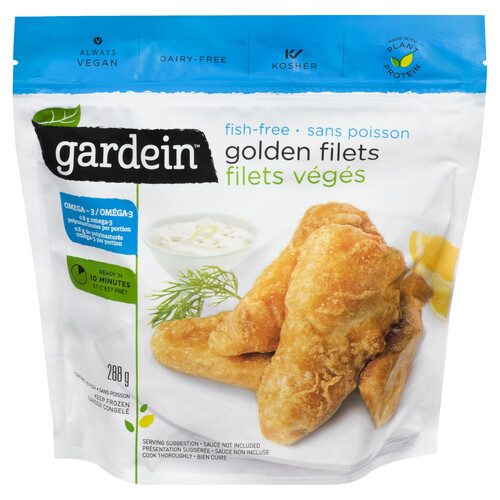Gardein Frozen Meals Golden Fishless Filets 288 g