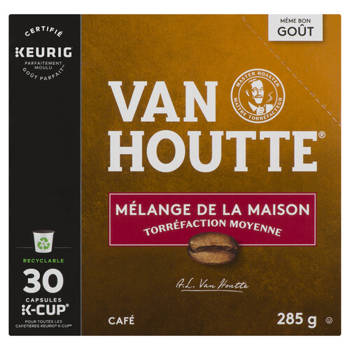 Van Houtte Coffee Pods Original House Blend Medium Roast 30 K-Cups 285 g