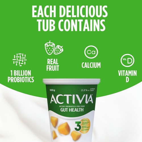 Activia 2.2% Probiotic Yogurt Mango 650 g