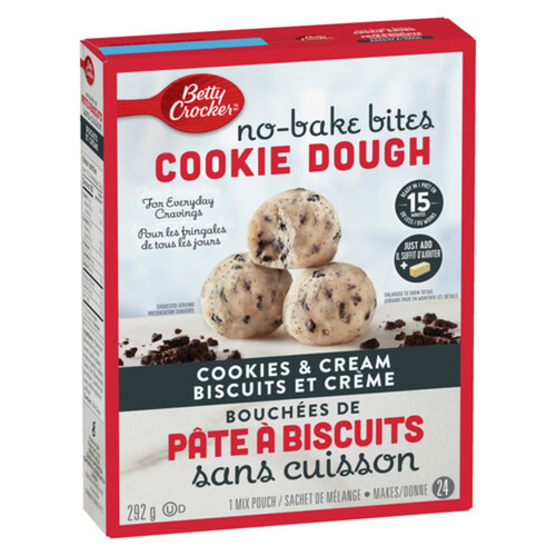 Betty Crocker No-Bake Bites Cookie Dough Cookies & Cream With Vanilla 292 g