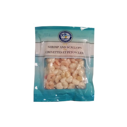 OceanMama Frozen Shrimp & Scallop Medley 227 g