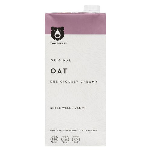Two Bears Dairy-Free Oat Beverage Original 946 ml