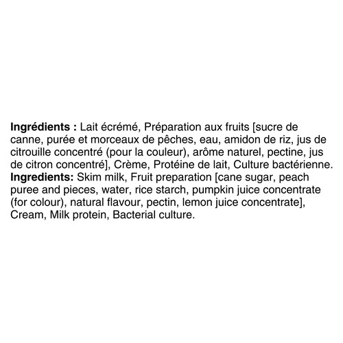 Liberté Greek 2% Yogurt Peach High Protein 750 g