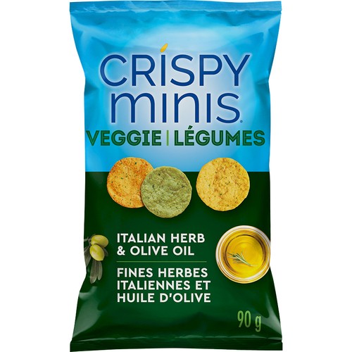 Quaker Crispy Minis Gluten-Free Veggie Chips Italian Herb & Olive Oil 90 g