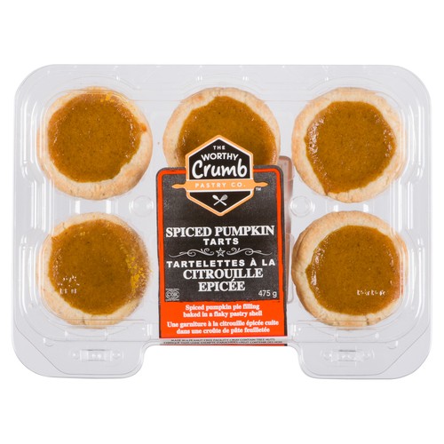 The Worthy Crumb Spiced Pumpkin Tarts 475 g (frozen)