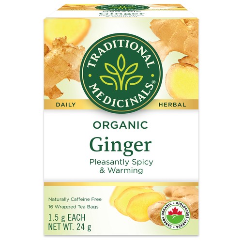 Traditional Medicinals Herbal Tea Ginger 16 Tea Bags