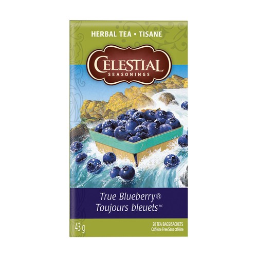 Celestial Seasonings Herbal Tea True Blueberry 20 Bags 