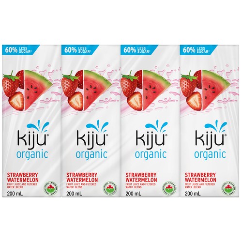 Kiju Organic Fruit Juice Strawberry Watermelon 4 x 200 ml