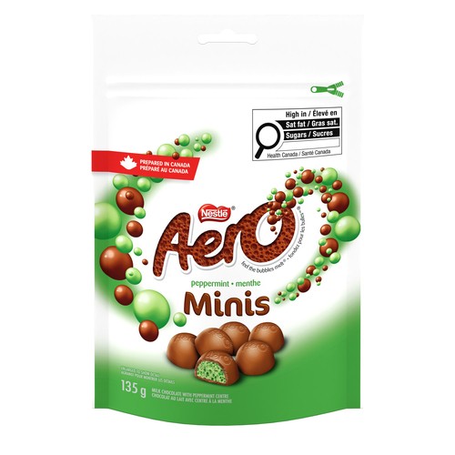 Nestlé Aero Milk Chocolate Minis Peppermint Pouch 135 g