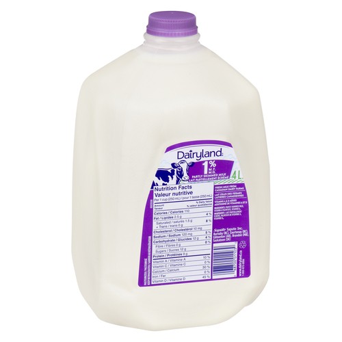 Dairyland 1% Milk Partly Skimmed  4 L
