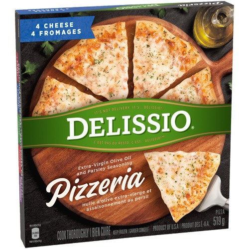 Delissio Frozen Pizza Pizzeria 4 Cheese 12-Inch 519 g