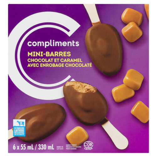 Compliments Mini Popsicles Chocolatey-Coated Chocolate Caramel 330 ml