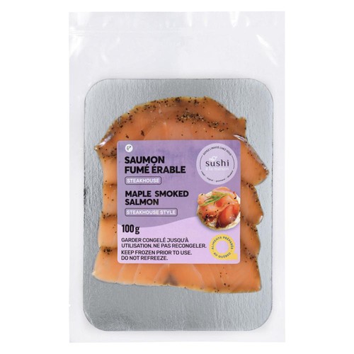Sushi à La Maison Steakhouse Style Salmon Smoked Maple 100 g