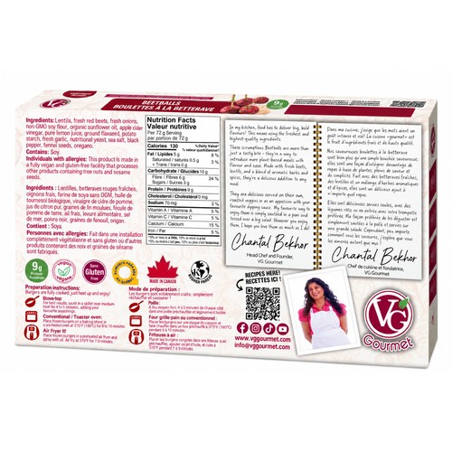 VG Gourmet Frozen Artisan Vegan Beet Balls 260 g