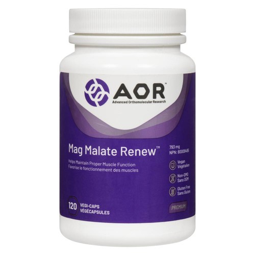AOR Mag Malate Renew 793 mg Vegi-Capsules 120 Count