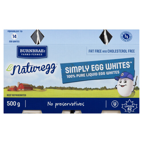 Burnbrae Farms Naturegg Fat-Free Egg Whites 100% Pure 500 g