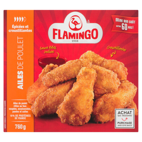 Flamingo Frozen Chicken Wings Crispy & Spicy 760 g