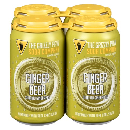 Grizzly Paw Soft Drink Ginger Beer 4 x 355 ml (cans)
