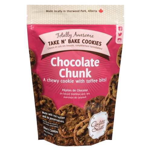 Confetti Sweets Take N Bake Cookies Chocolate Chunk 335 g