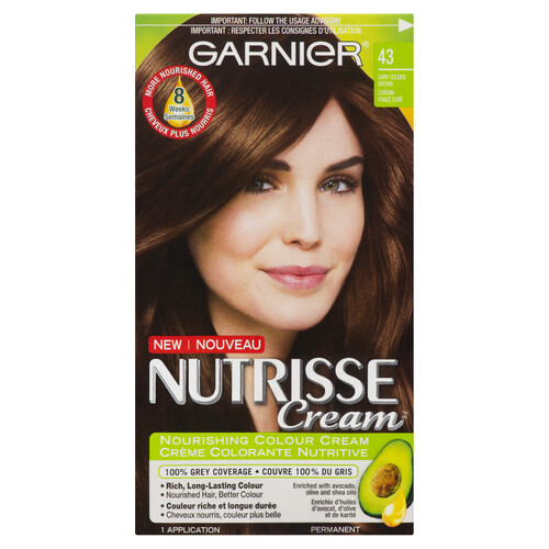 Garnier Nutrisse Cream Hair Colour Dark Golden Brown 43 (Cocoa Bean)