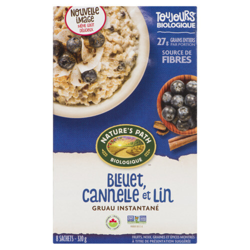 Nature's Path Organic Instant Oatmeal Blueberry Cinnamon Flax 320 g