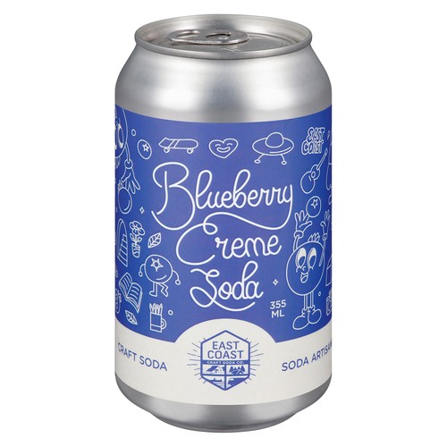 East Coast Craft Soda Blueberry Creme 355 ml (can)