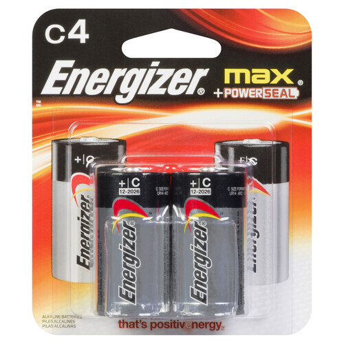 Energizer Max C4 Batteries Econo Pak 4 EA