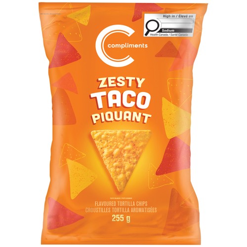 Compliments Tortilla Chips Zesty Taco 255 g