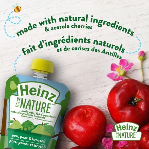 Heinz By Nature Organic Baby Food Pea Pear & Broccoli Purée 128 ml