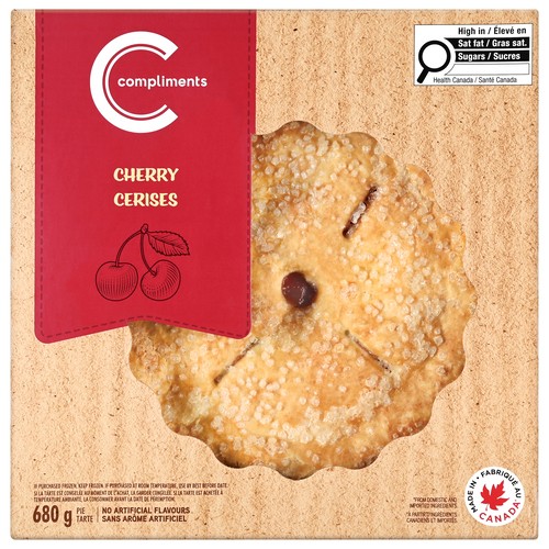 Compliments Pie 8-Inch Cherry 680 g (frozen)